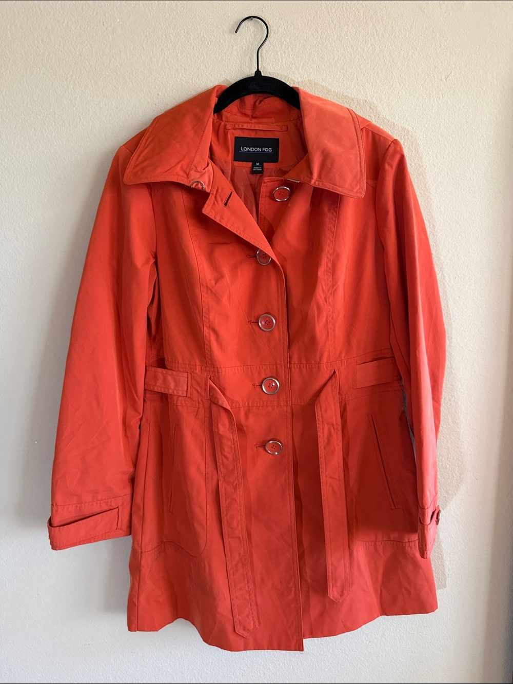 London Fog Orange Trench Coat